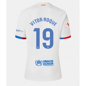 Barcelona Vitor Roque #19 Bortatröja Kvinnor 2023-24 Kortärmad